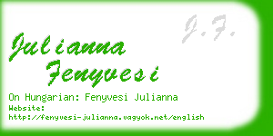 julianna fenyvesi business card